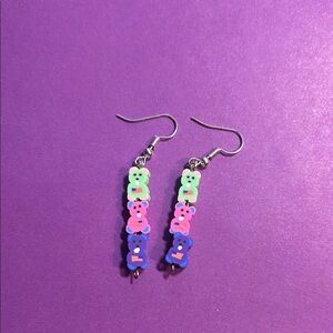Colorful Bear Dangle Earrings